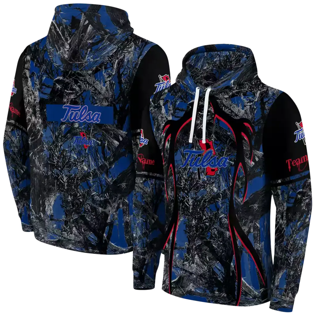 customized tulsa golden hurricane hunting theme blue black hoodie fashion forward customized tulsa golden hurricane hunting theme blue black hoodie fashion forward