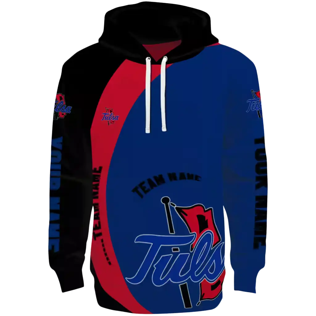 customized tulsa golden hurricane minimalist design blue black hoodie best selling customized tulsa golden hurricane minimalist design blue black hoodie best selling