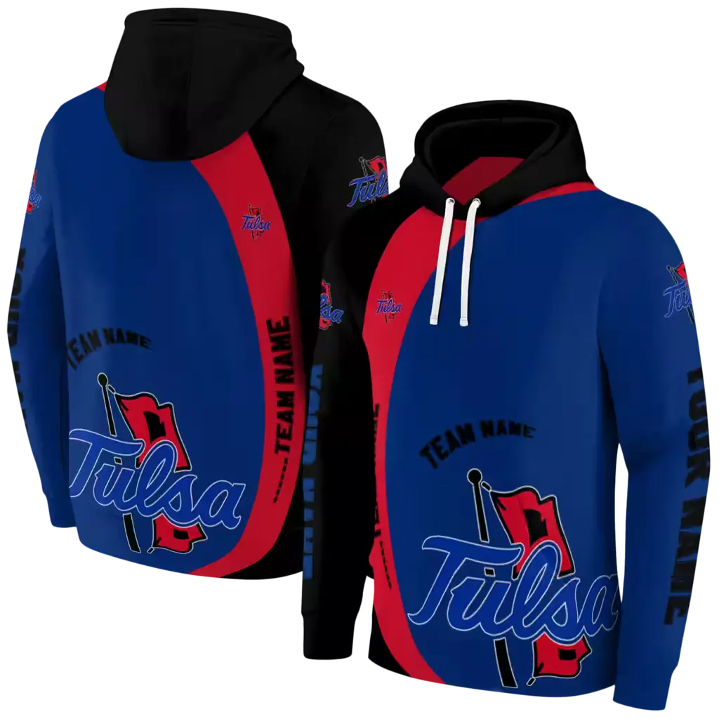customized tulsa golden hurricane minimalist design blue black hoodie fashion forward customized tulsa golden hurricane minimalist design blue black hoodie fashion forward