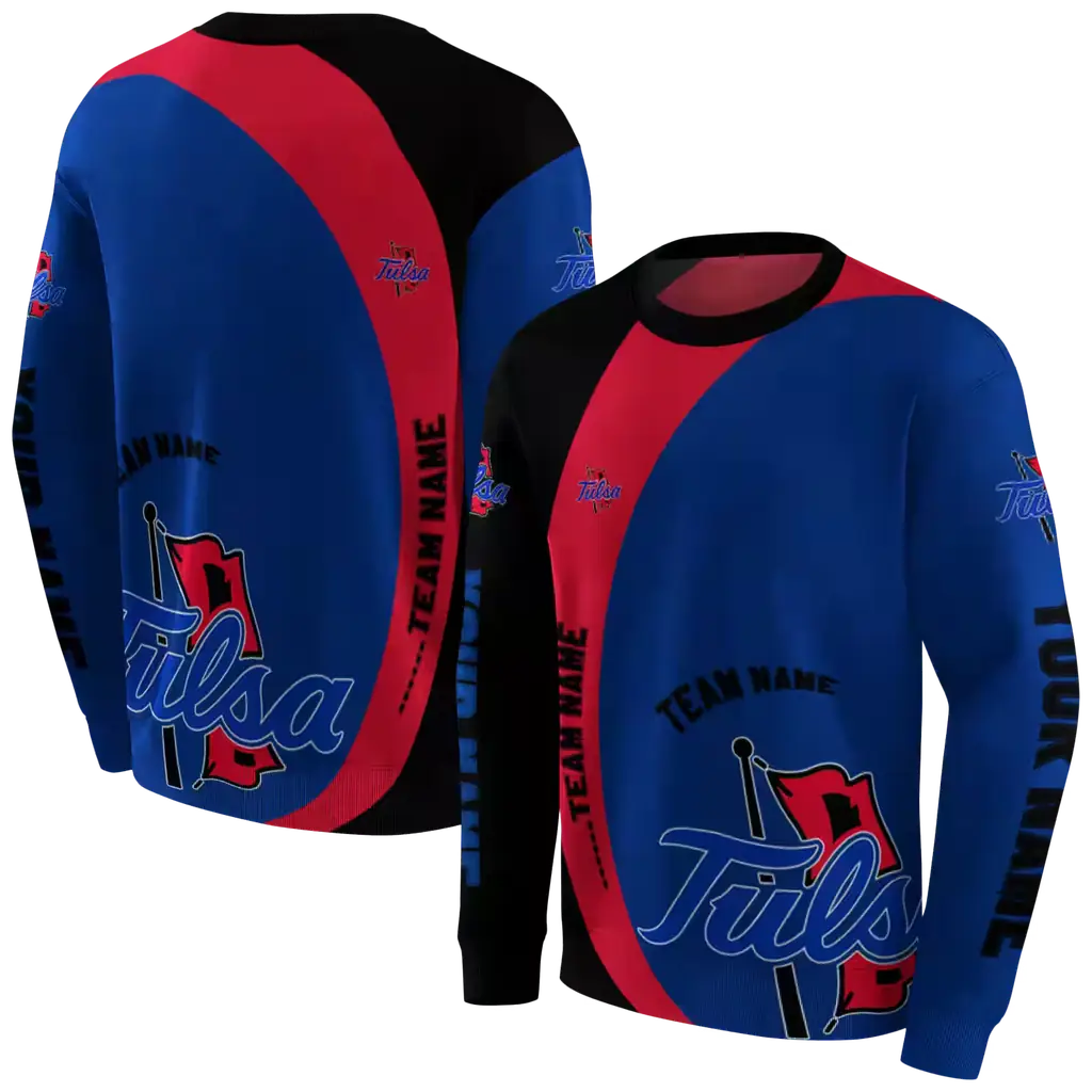 customized tulsa golden hurricane minimalist design blue black hoodie premium grade customized tulsa golden hurricane minimalist design blue black hoodie premium grade