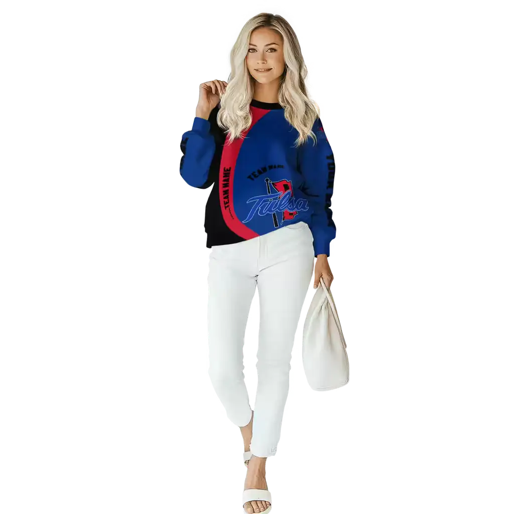 customized tulsa golden hurricane minimalist design blue black hoodie trendy customized tulsa golden hurricane minimalist design blue black hoodie trendy