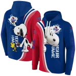 customized tulsa golden hurricane peeking snoopy blue hoodie best selling