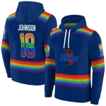 customized tulsa golden hurricane rainbow stripes blue hoodie best selling