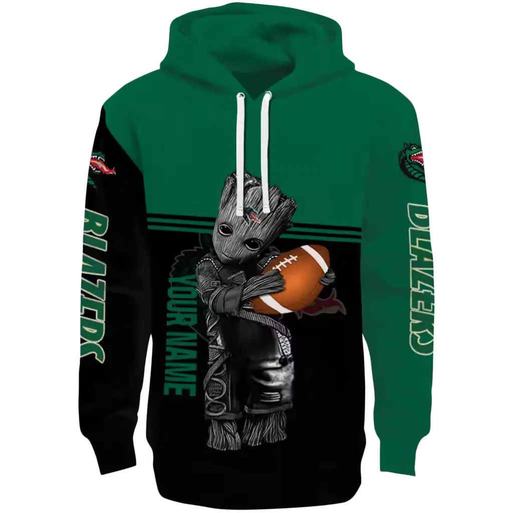 customized uab blazers baby groot green black hoodie best selling customized uab blazers baby groot green black hoodie best selling