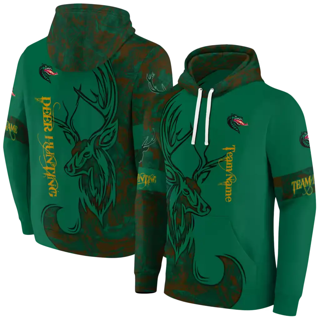 customized uab blazers deer silhouette green hoodie fashion forward customized uab blazers deer silhouette green hoodie fashion forward