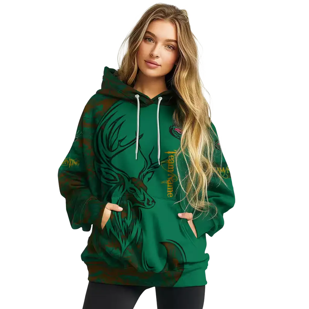 customized uab blazers deer silhouette green hoodie high quality customized uab blazers deer silhouette green hoodie high quality