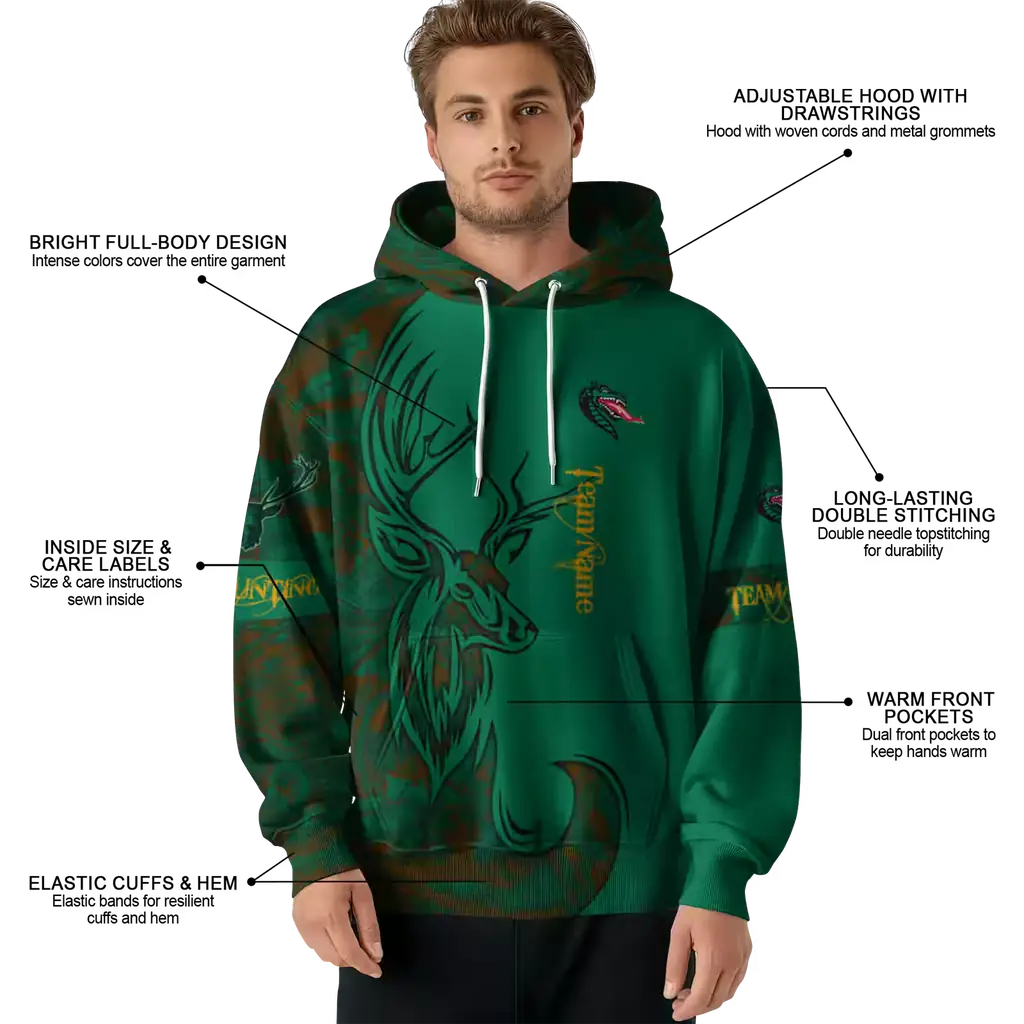 customized uab blazers deer silhouette green hoodie latest model customized uab blazers deer silhouette green hoodie latest model