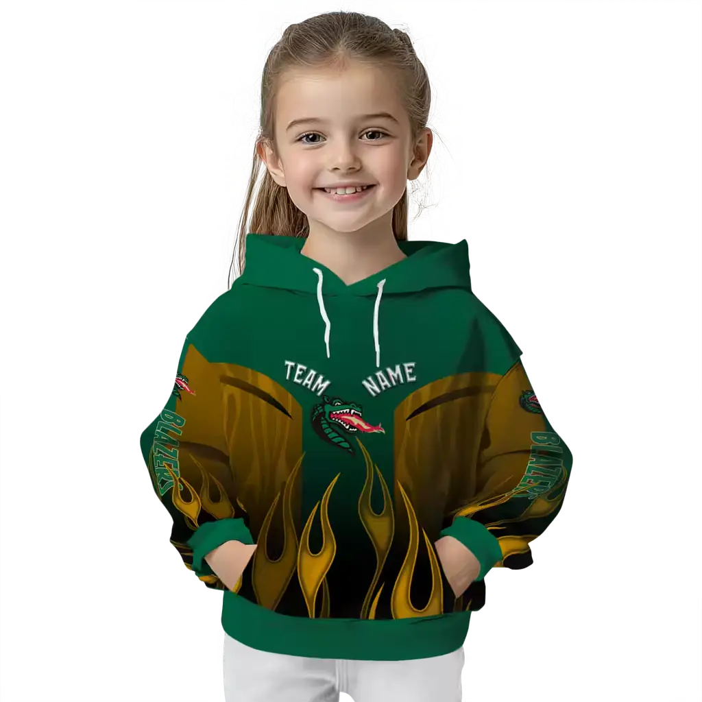 customized uab blazers flame design green hoodie top rated customized uab blazers flame design green hoodie top rated