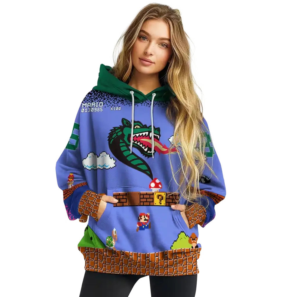 customized uab blazers mario blue black hoodie high quality customized uab blazers mario blue black hoodie high quality