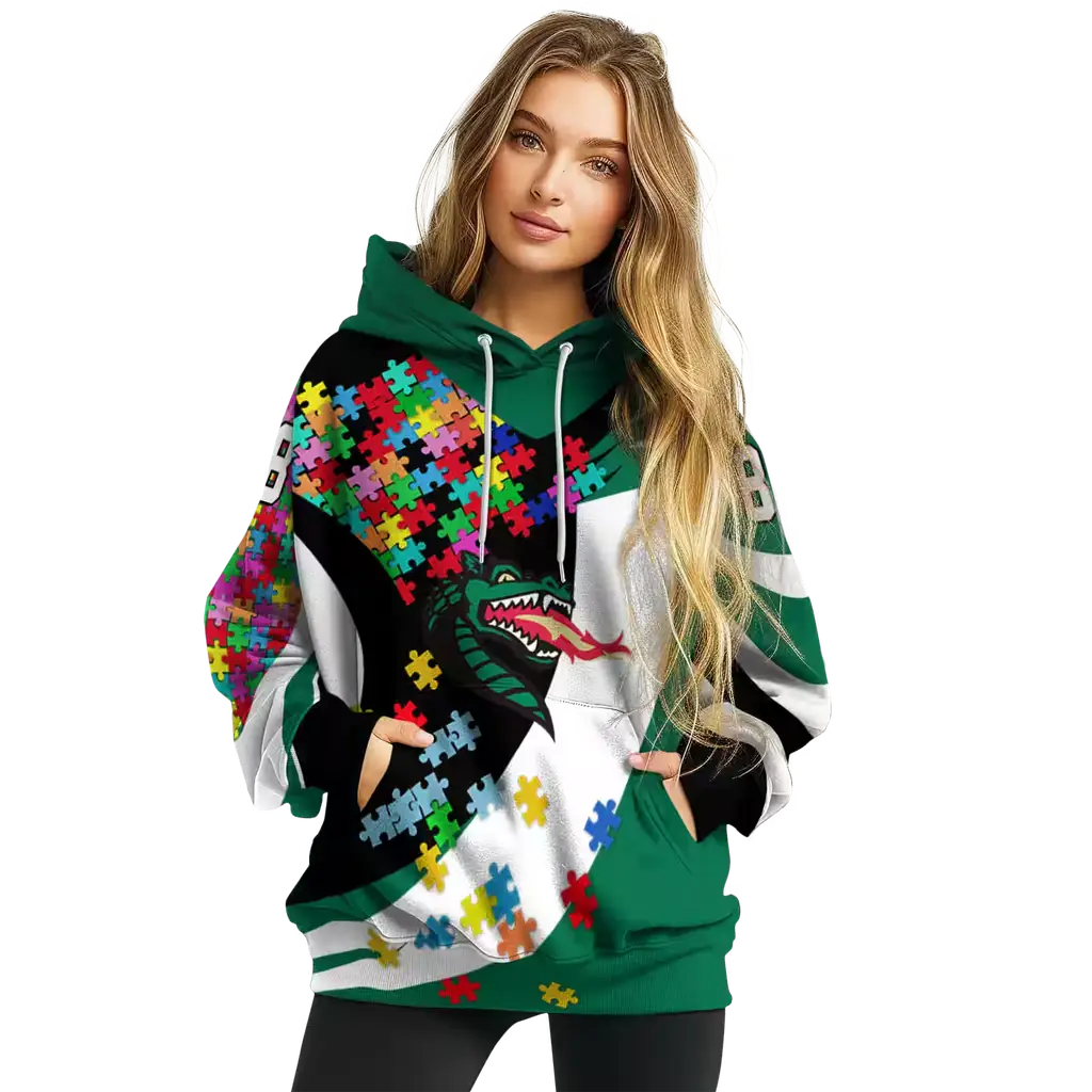 customized uab blazers puzzle pieces green hoodie high quality customized uab blazers puzzle pieces green hoodie high quality