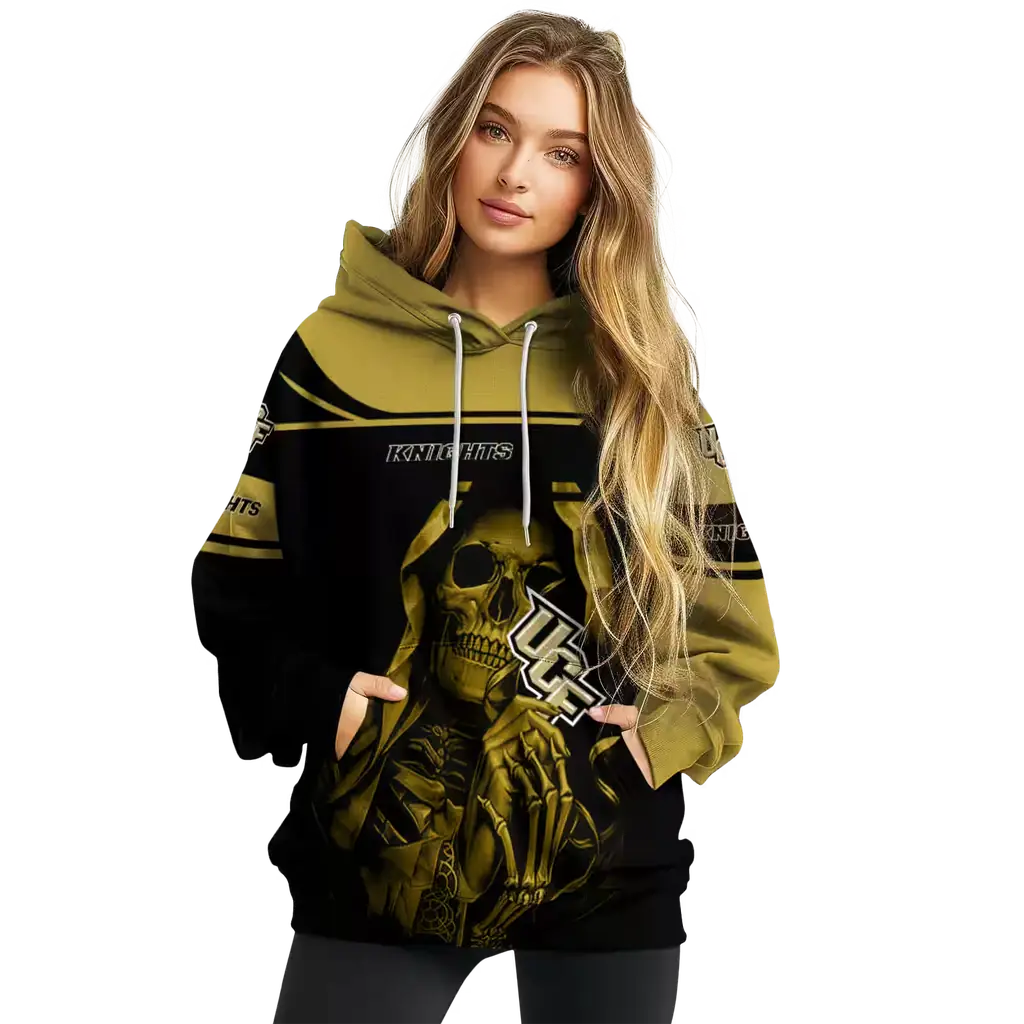 customized ucf knights grim reaper gold black hoodie high quality customized ucf knights grim reaper gold black hoodie high quality