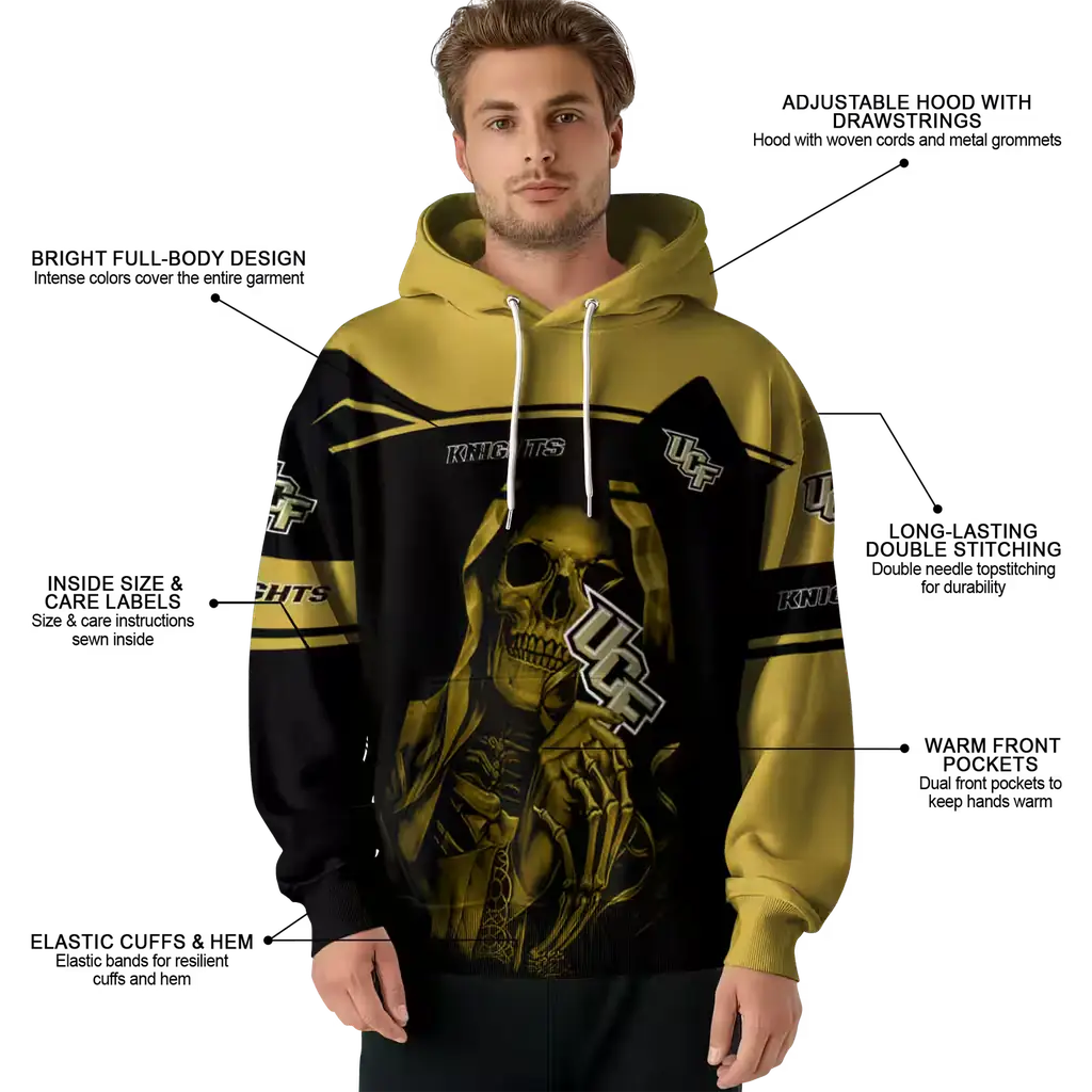 customized ucf knights grim reaper gold black hoodie latest model customized ucf knights grim reaper gold black hoodie latest model