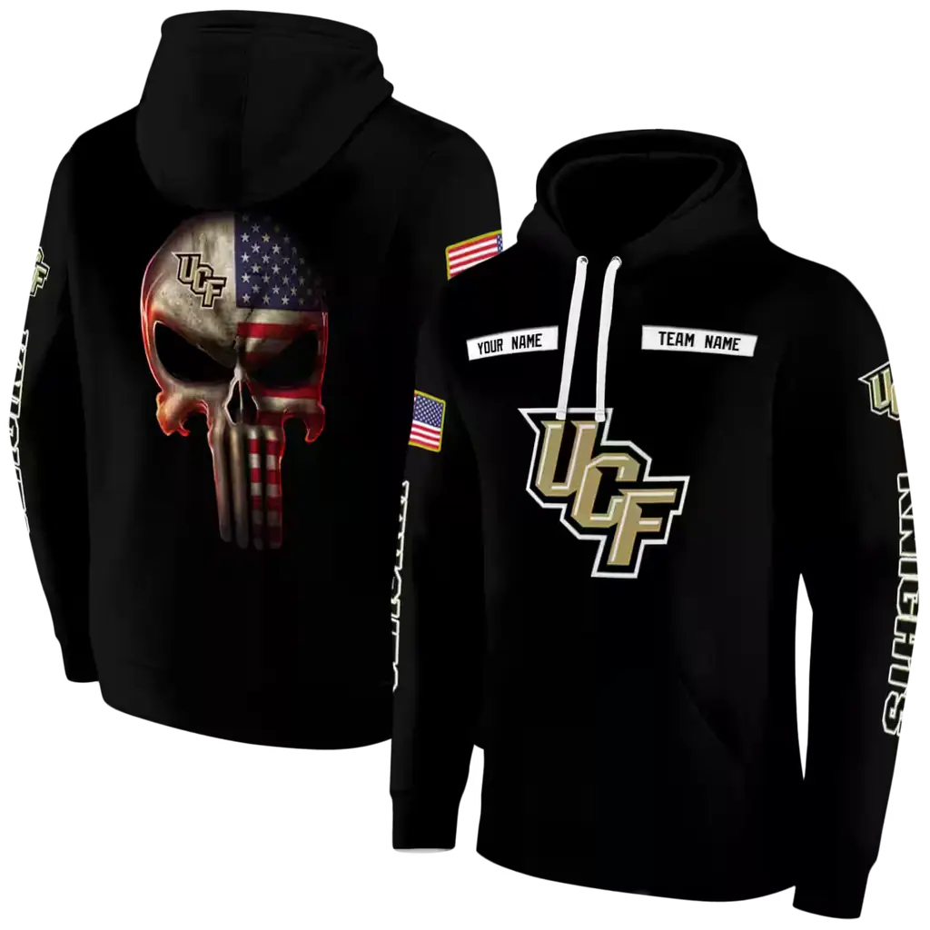 customized ucf knights punisher skull black hoodie fashion forward customized ucf knights punisher skull black hoodie fashion forward