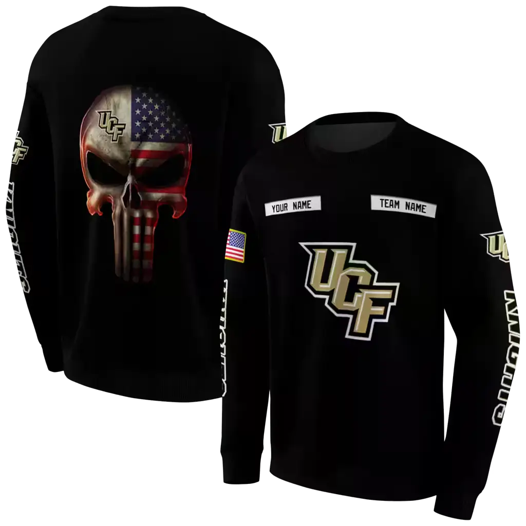 customized ucf knights punisher skull black hoodie premium grade customized ucf knights punisher skull black hoodie premium grade