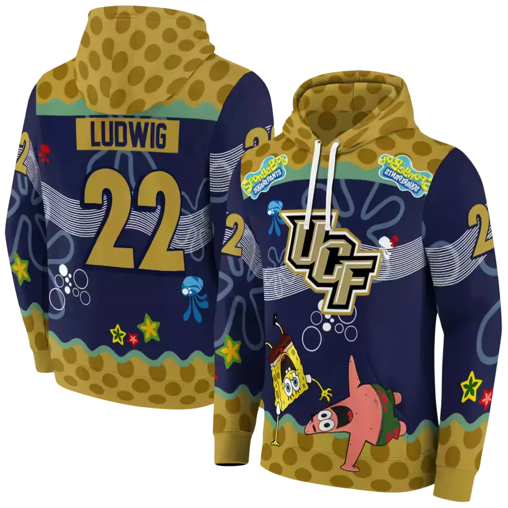 customized ucf knights spongebob patrick star gold navy hoodie fashion forward customized ucf knights spongebob patrick star gold navy hoodie fashion forward