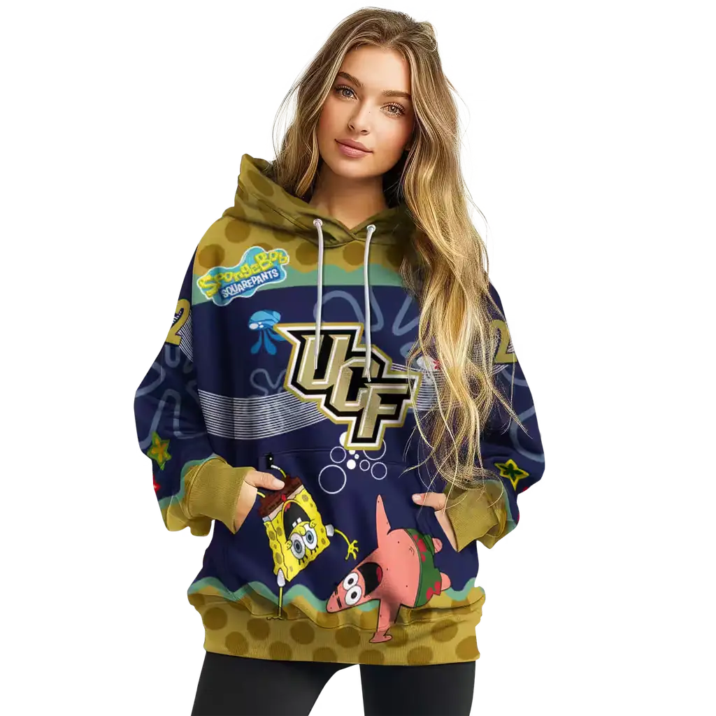 customized ucf knights spongebob patrick star gold navy hoodie high quality customized ucf knights spongebob patrick star gold navy hoodie high quality