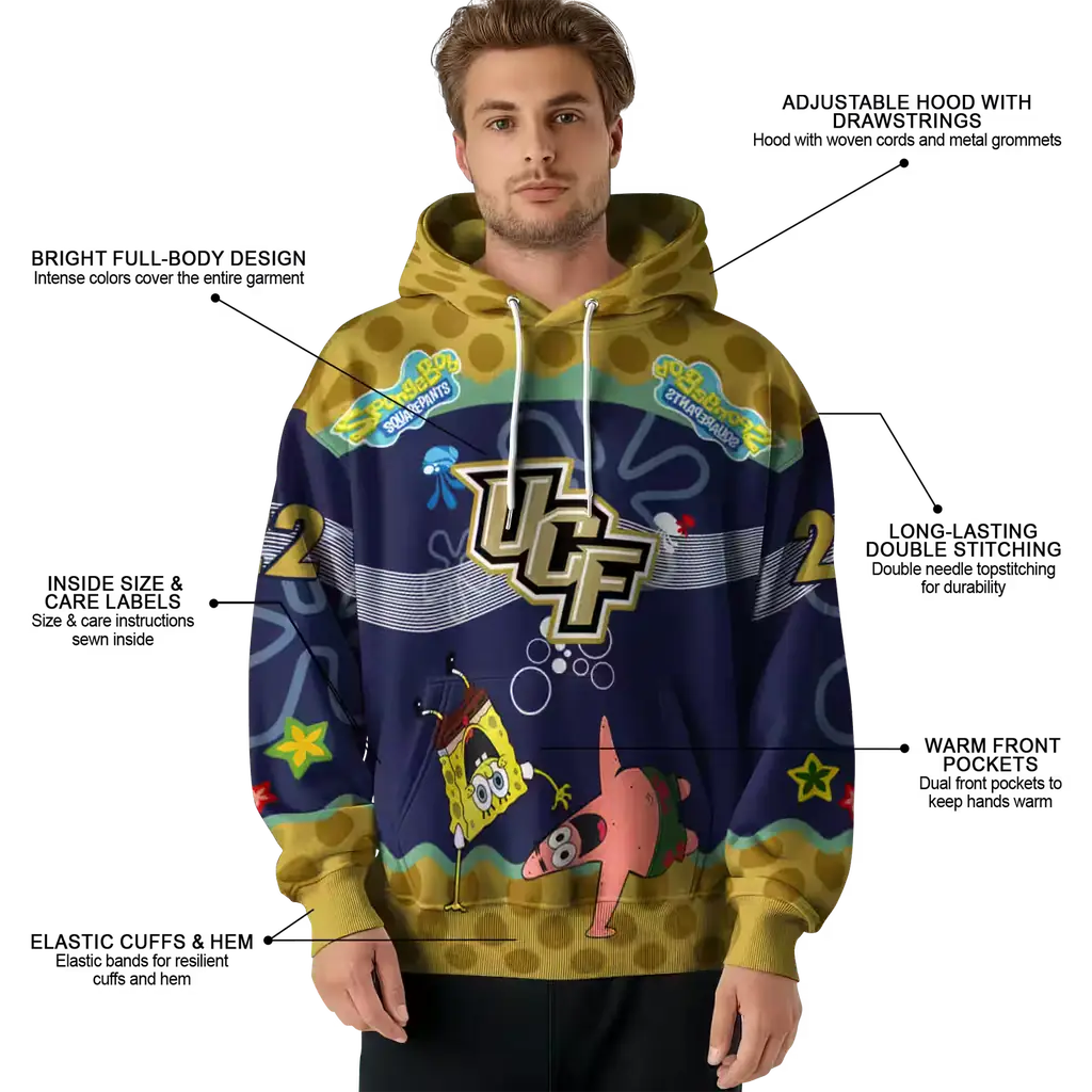 customized ucf knights spongebob patrick star gold navy hoodie latest model customized ucf knights spongebob patrick star gold navy hoodie latest model
