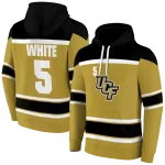 customized ucf knights striped pattern gold hoodie best selling