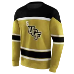 customized ucf knights striped pattern gold hoodie best selling