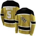 customized ucf knights striped pattern gold hoodie best selling