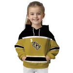 customized ucf knights striped pattern gold hoodie best selling