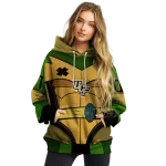 customized ucf knights superhero armor gold green hoodie best selling