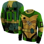 customized ucf knights superhero armor gold green hoodie best selling