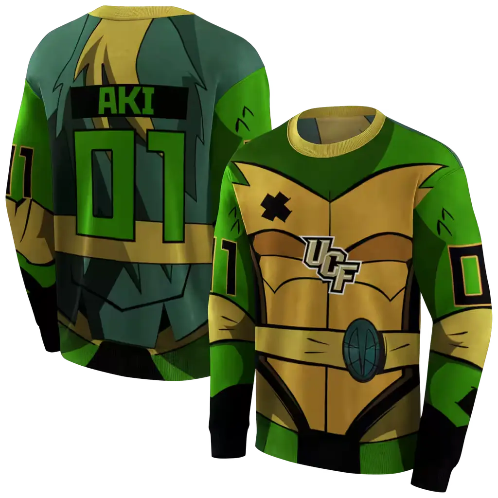customized ucf knights superhero armor gold green hoodie premium grade customized ucf knights superhero armor gold green hoodie premium grade