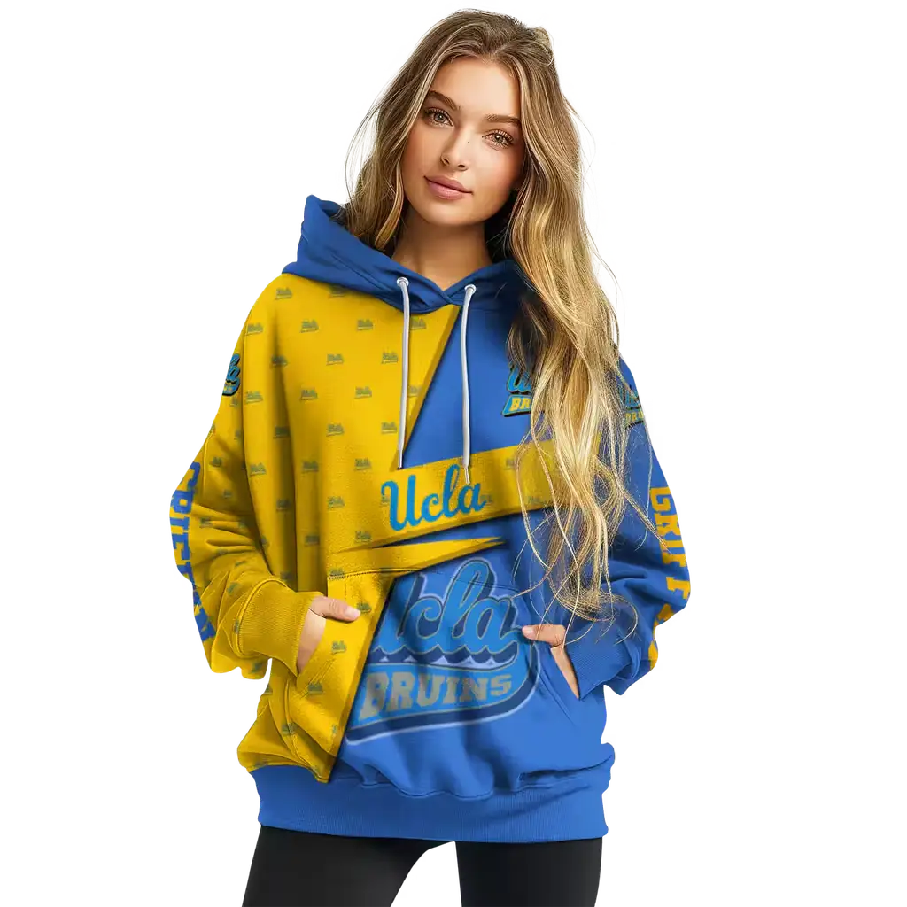 customized ucla bruins abstract shape blue hoodie high quality customized ucla bruins abstract shape blue hoodie high quality