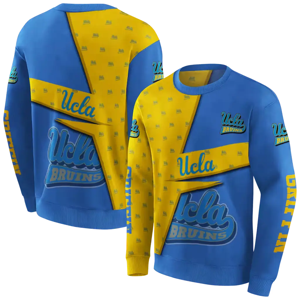 customized ucla bruins abstract shape blue hoodie premium grade customized ucla bruins abstract shape blue hoodie premium grade