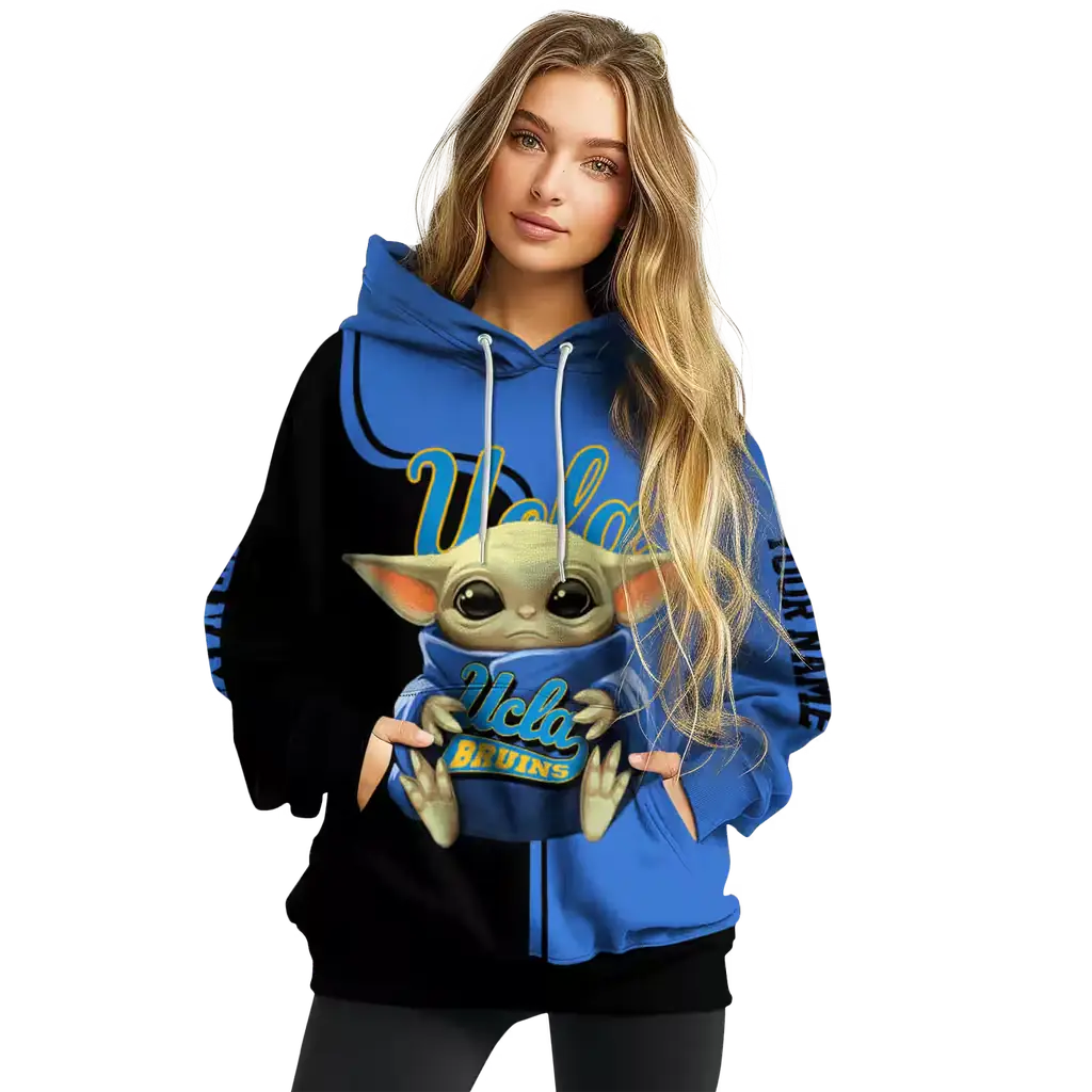 customized ucla bruins baby yoda blue black hoodie high quality customized ucla bruins baby yoda blue black hoodie high quality