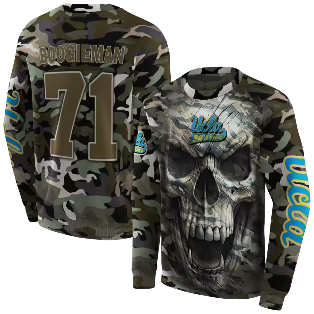 customized ucla bruins camo skull hoodie premium grade customized ucla bruins camo skull hoodie premium grade