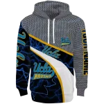 customized ucla bruins hexagonal mesh blue black gray hoodie best selling