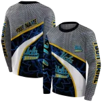 customized ucla bruins hexagonal mesh blue black gray hoodie best selling