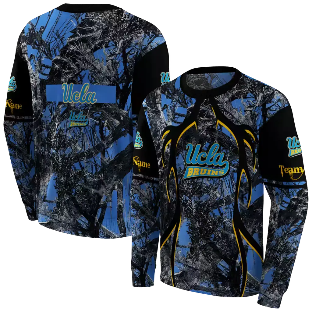 customized ucla bruins hunting theme blue black hoodie premium grade customized ucla bruins hunting theme blue black hoodie premium grade