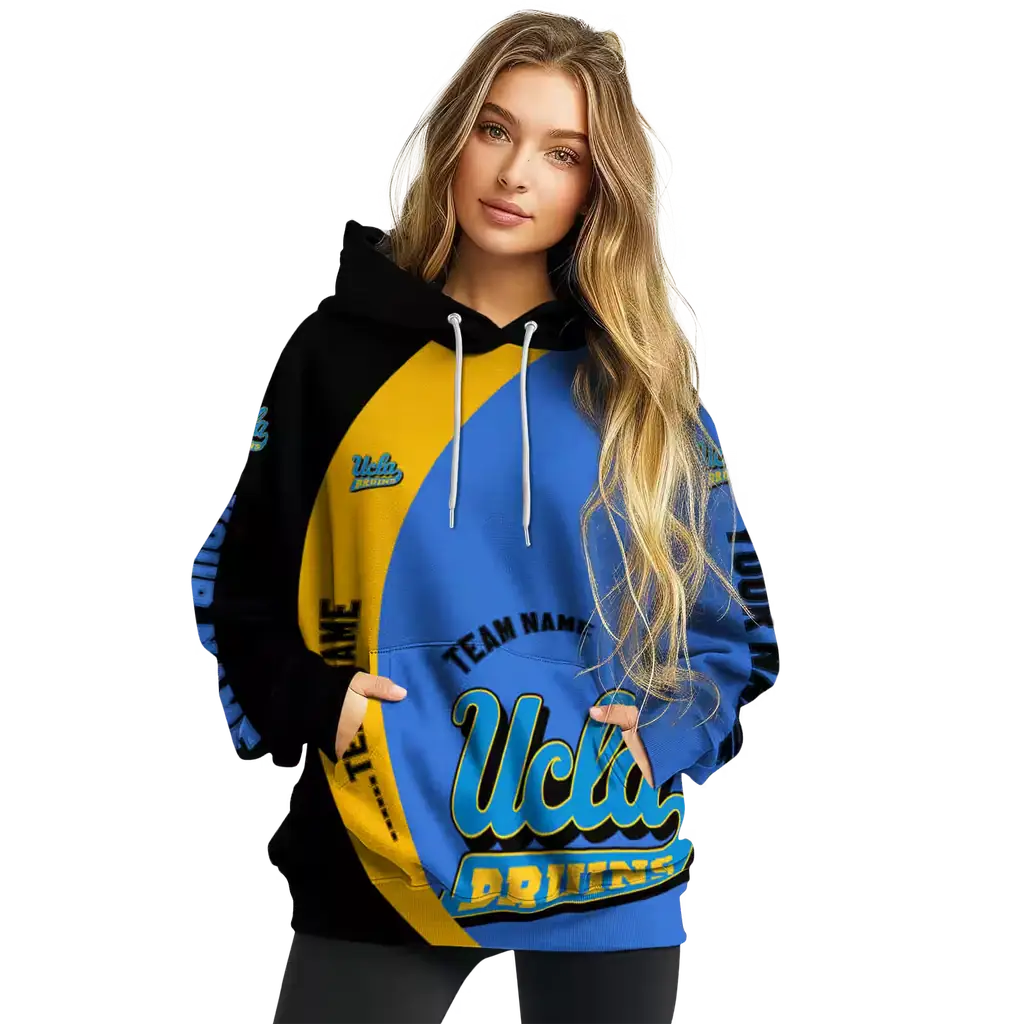 customized ucla bruins minimalist design blue black hoodie high quality customized ucla bruins minimalist design blue black hoodie high quality