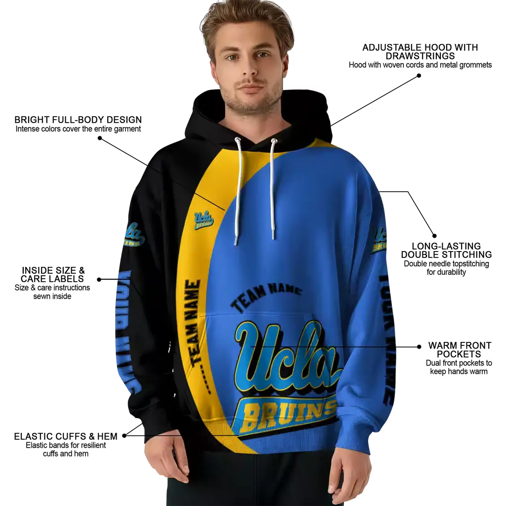 customized ucla bruins minimalist design blue black hoodie latest model customized ucla bruins minimalist design blue black hoodie latest model