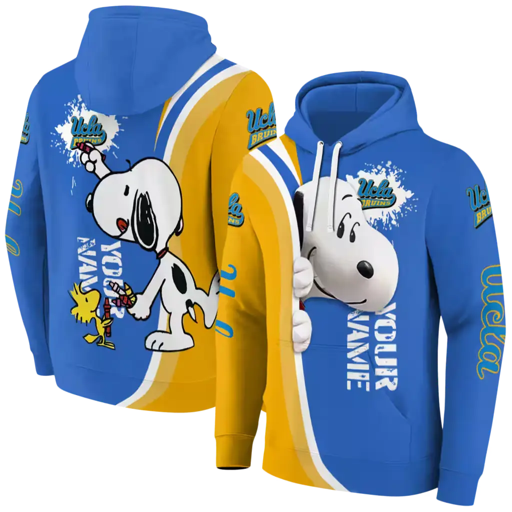 customized ucla bruins peeking snoopy blue hoodie fashion forward customized ucla bruins peeking snoopy blue hoodie fashion forward