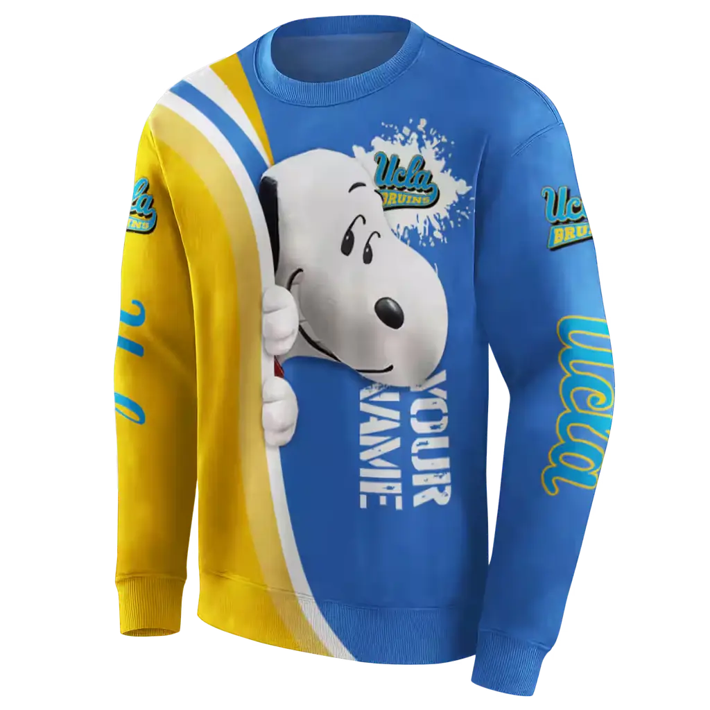 customized ucla bruins peeking snoopy blue hoodie new arrival customized ucla bruins peeking snoopy blue hoodie new arrival