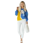 customized ucla bruins peeking snoopy blue hoodie best selling