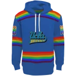 customized ucla bruins rainbow stripes blue hoodie best selling