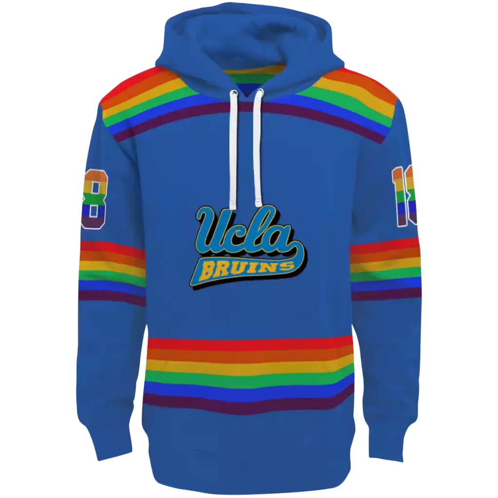 customized ucla bruins rainbow stripes blue hoodie best selling customized ucla bruins rainbow stripes blue hoodie best selling