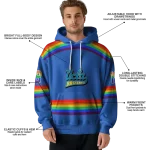 customized ucla bruins rainbow stripes blue hoodie best selling