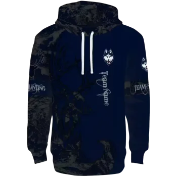 customized uconn huskies deer silhouette blue hoodie best selling