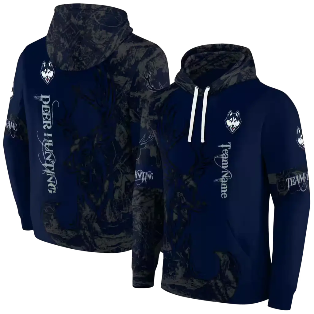 customized uconn huskies deer silhouette blue hoodie fashion forward customized uconn huskies deer silhouette blue hoodie fashion forward