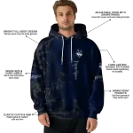 customized uconn huskies deer silhouette blue hoodie best selling