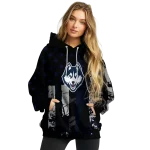 customized uconn huskies distressed flag blue black hoodie best selling