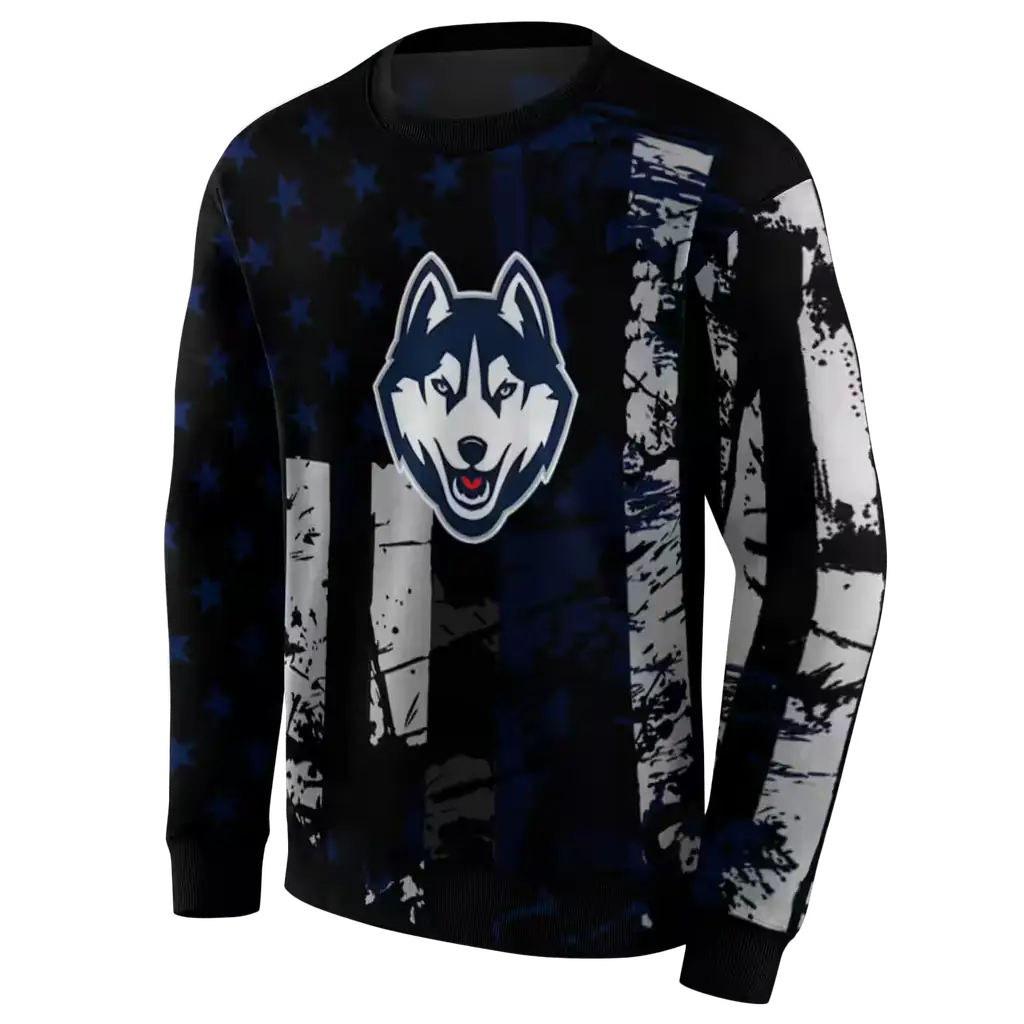 customized uconn huskies distressed flag blue black hoodie new arrival customized uconn huskies distressed flag blue black hoodie new arrival