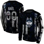 customized uconn huskies distressed flag blue black hoodie best selling