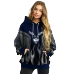 customized uconn huskies flame design blue hoodie best selling